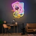 Cool Poker Neon Sign UV Print Sign Wall Art Decor USB Night Sign Teens Bedroom Game Room Sign Bar Beer Club Neon Birthday Gift