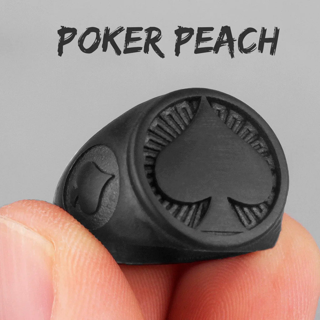 Poker Spades Good Luck Stainless Steel Mens Rings Punk Hip Hop Unique For Male Boyfriend Biker Jewelry Creativity Gift Wholesale