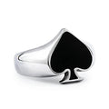 Spade A Playing Card Ring 316L Stainless Steel Man's Fashion Jewelry Retro Personality BR8-043 US Size