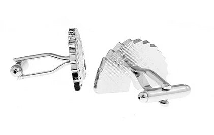 Quality Copper Material Casino Series Cuff Links Playing Card Design Poker Flush Cufflinks For Men