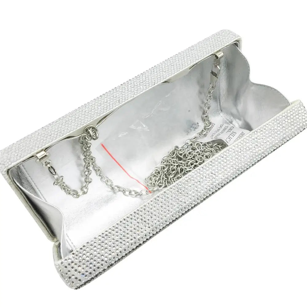 Boutique De FGG Poker Carte à Jouer Spade As Femme Cristal Pochette Sac à Main Evening Sac Vegas Strass Sac à Mains Casinos Dinner Sac