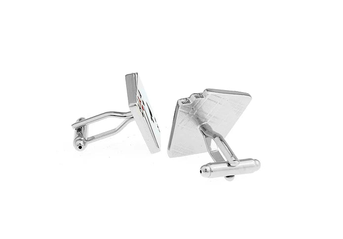 Quality Copper Material Casino Series Cuff Links Playing Card Design Poker Flush Cufflinks For Men