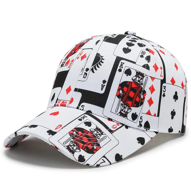 New arrive poker Letters print Baseball Caps for men women cotton Casual sport Snapback cap hat fashion Hip Hop Caps