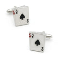 Quality Copper Material Casino Series Cuff Links Playing Card Design Poker Flush Cufflinks For Men