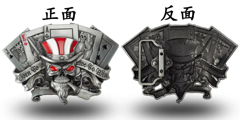 Poker Joker Ceinture Boucle Royal Flush Straight  Punk Style Rock Music Clothing Accessories