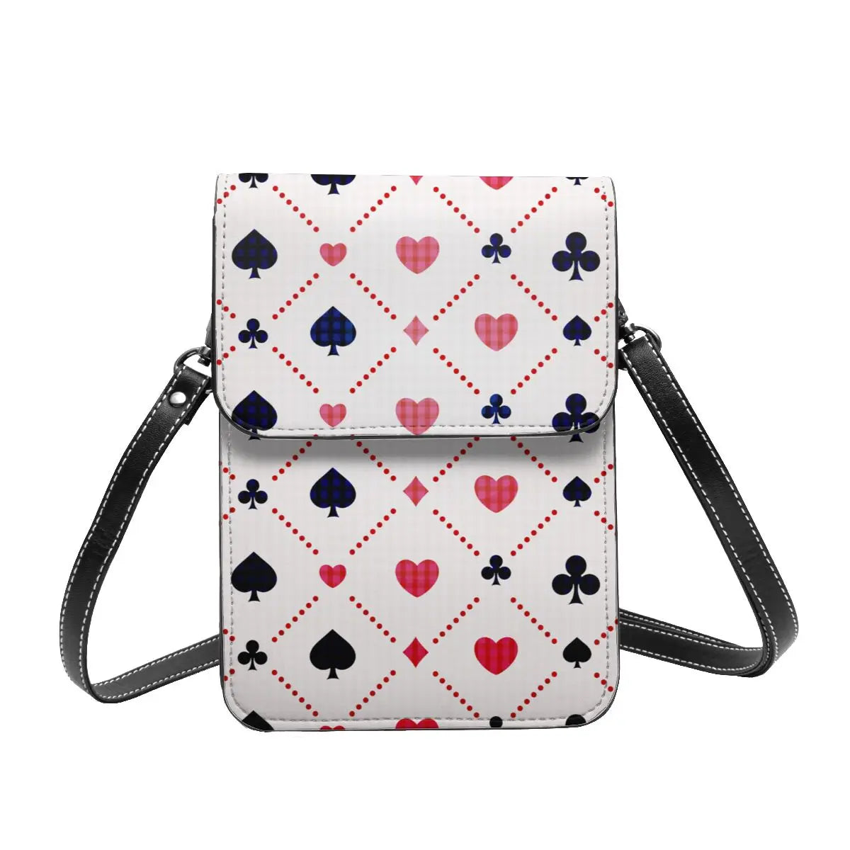 Poker Shoulder Sac KING OF HEARTS Work Leather Mobile Phone Sac Female Cadeau Vintage Sacs
