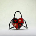 Femme Shoudler Sac Femme's Creative Poker Impressioned Chain Heart Shaped Sac Love Handheld Bandoulière Sacs Drop Shipping
