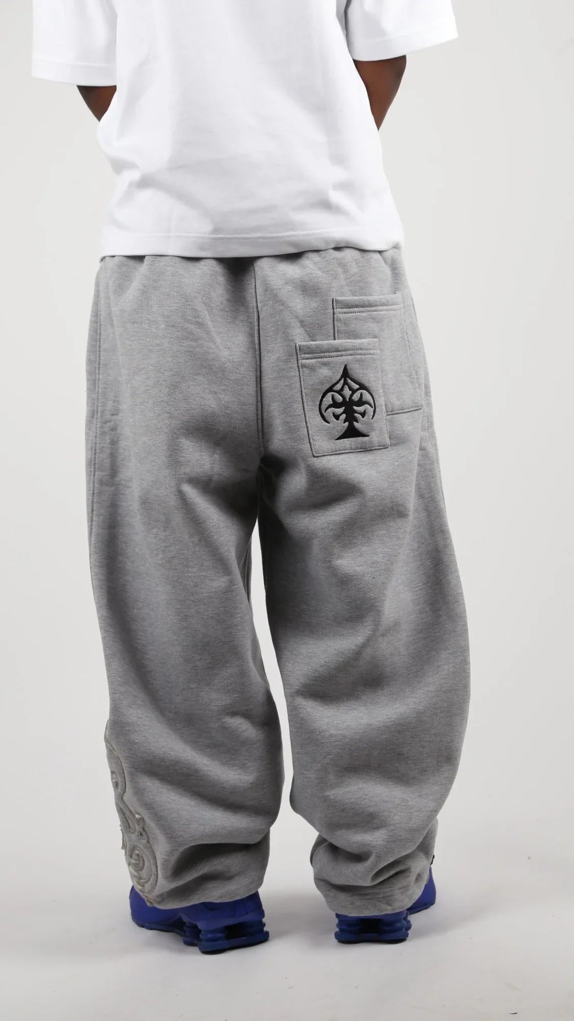 Double waist pants loose Y2K poker embroidered jogging trousers punk street clothing loose men's and women's sports pants