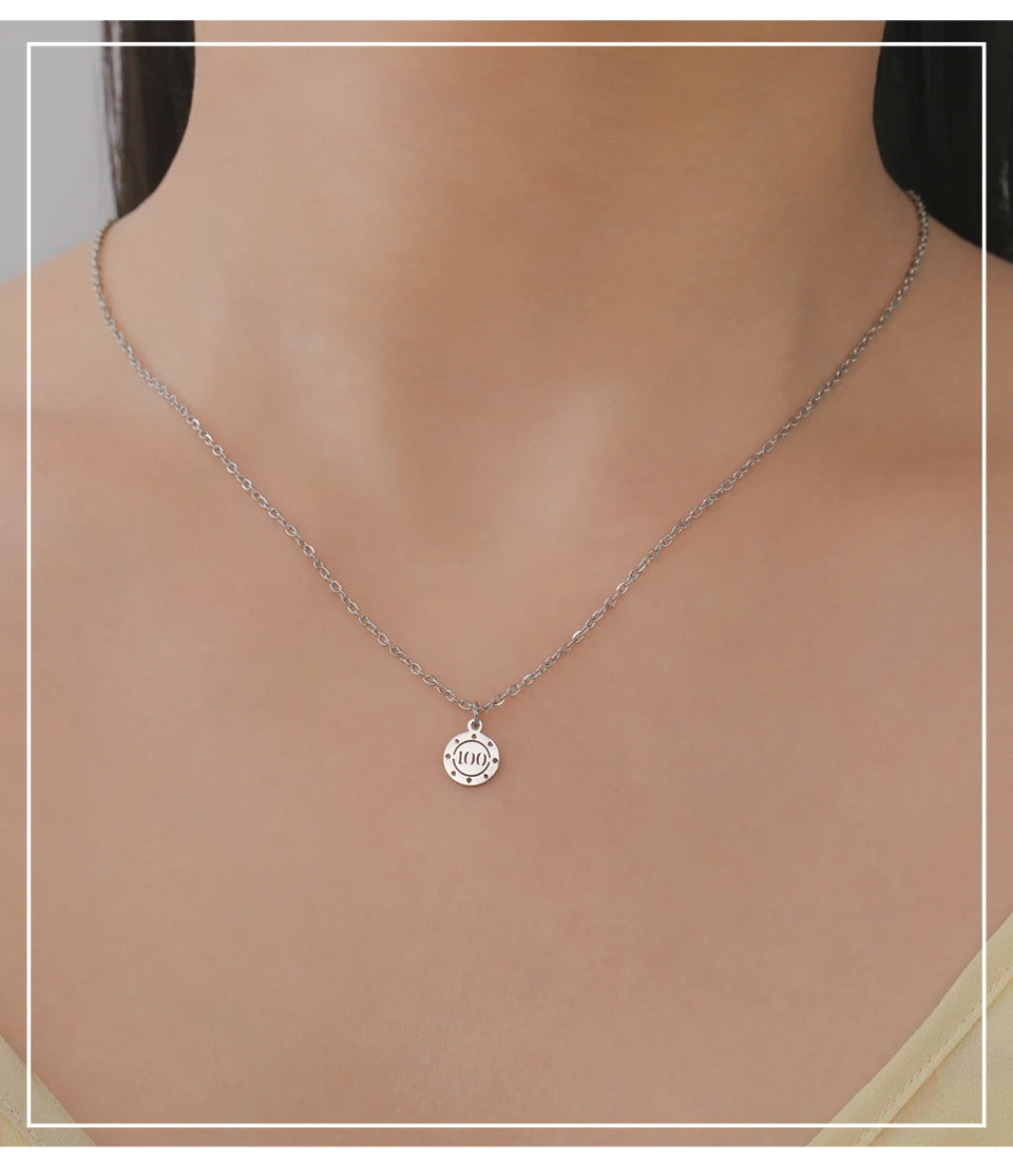 Unift Lucky Gambler Necklace for Poker Players Digger Stainless Steel Spade Ace Pendant Women Choker Neck Chain Trendy Jewelry