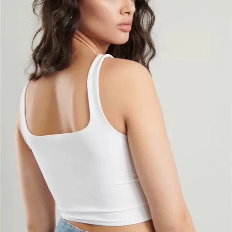 Queen of Spades Crop Tops Cute Slim Top Camis Sleeveless Hot Clothing for Women Double Ladies Good Quality Female Tops White Top