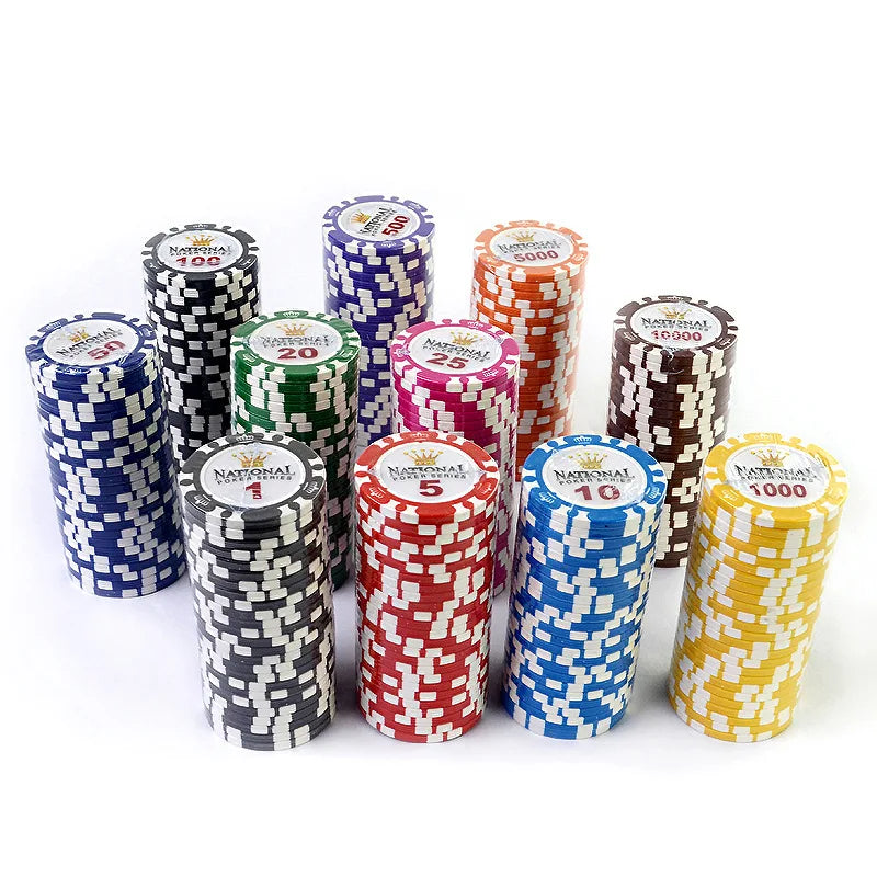 Jetons de Poker Professionnels en Argile - Lot de 10 pièces
