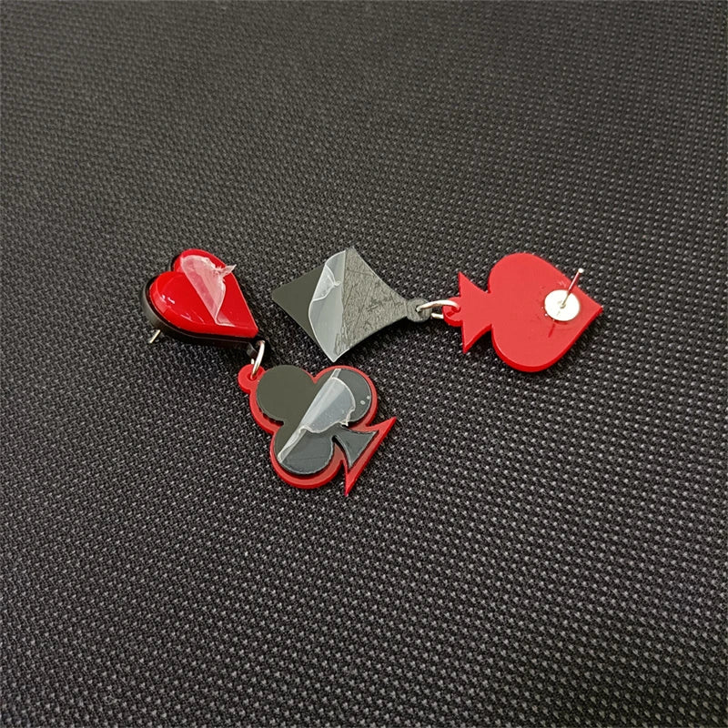 KUGUYS Poker Sign Drop Earrings