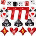 Casino Fête Décoration Dice Ballon Chanceux 7 Aluminium Ballon Latex Poker Ballons Casino Poker Fête Las Vegas Mariage Décorations