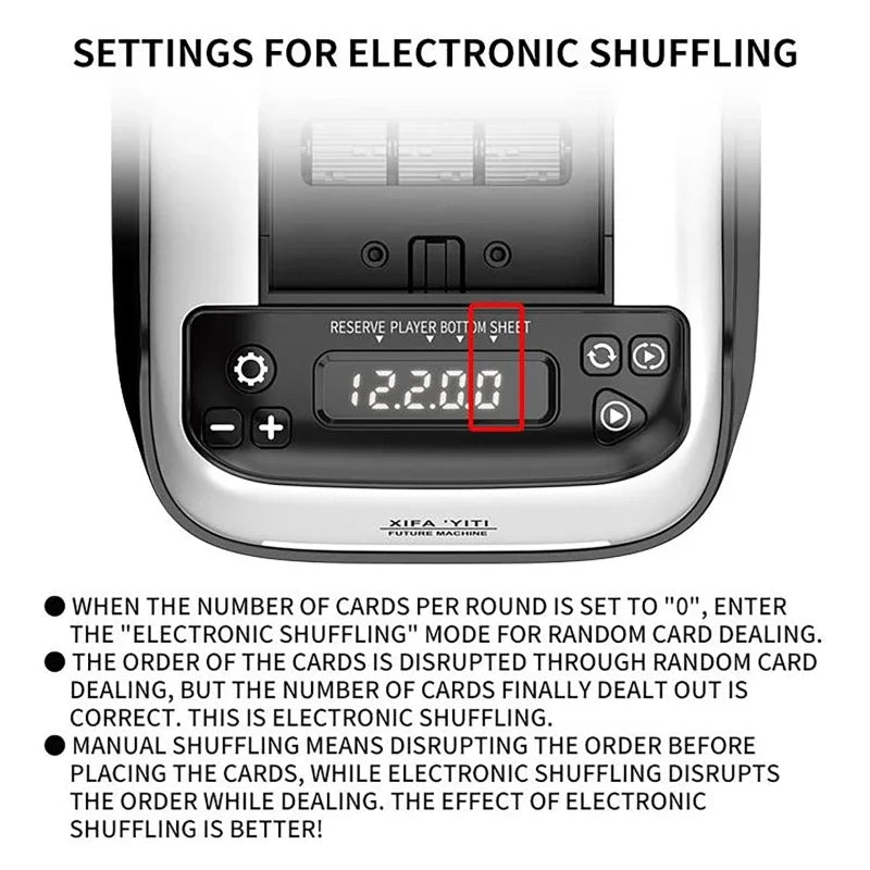 2400mAh Rechargeable Automatic Card Dealer Machine 360° Rotating Electric Poker Card Dispenser Tool For Outdoor Parties