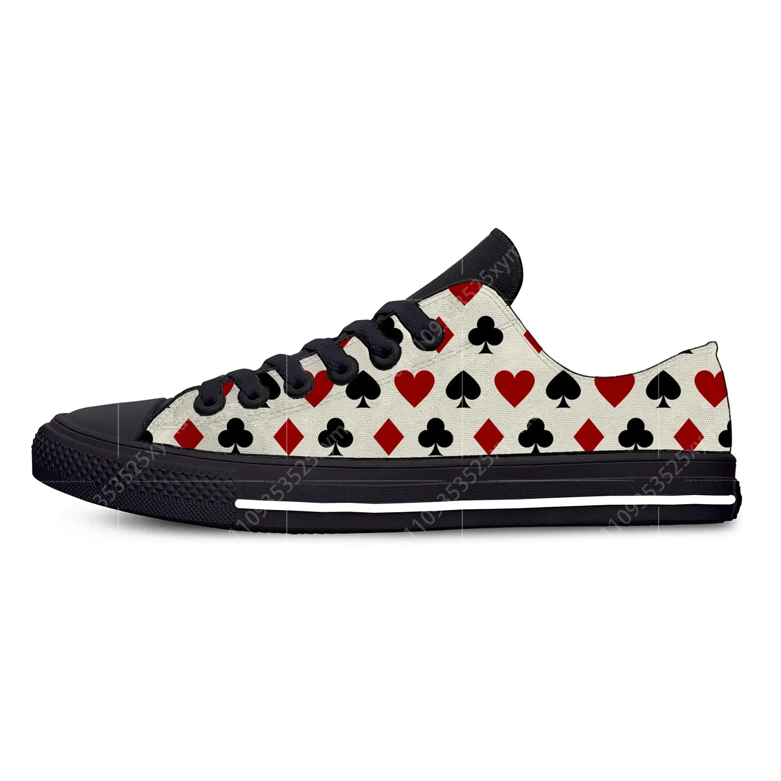 Cool Novelty Poker Card Sneakers baskets