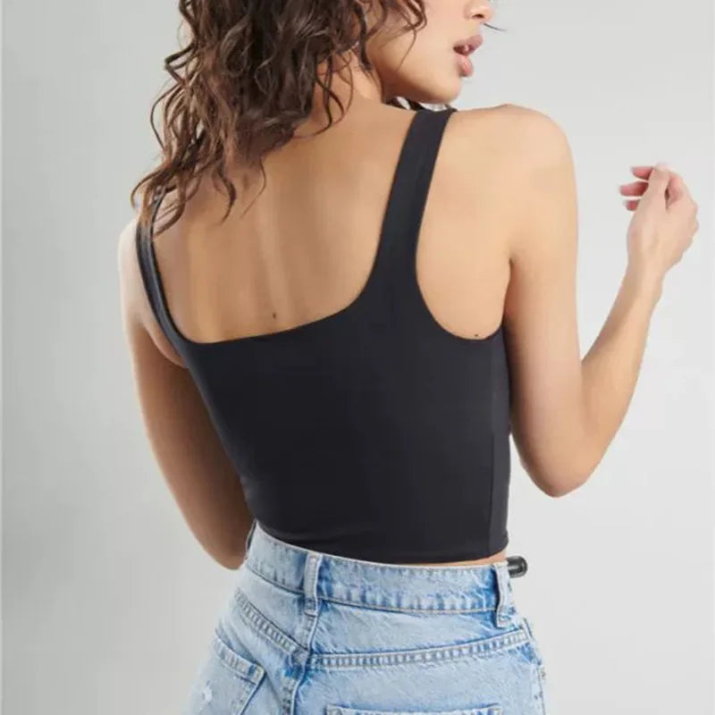 Queen of Spades Crop Tops Cute Slim Top Camis Sleeveless Hot Clothing for Women Double Ladies Good Quality Female Tops White Top