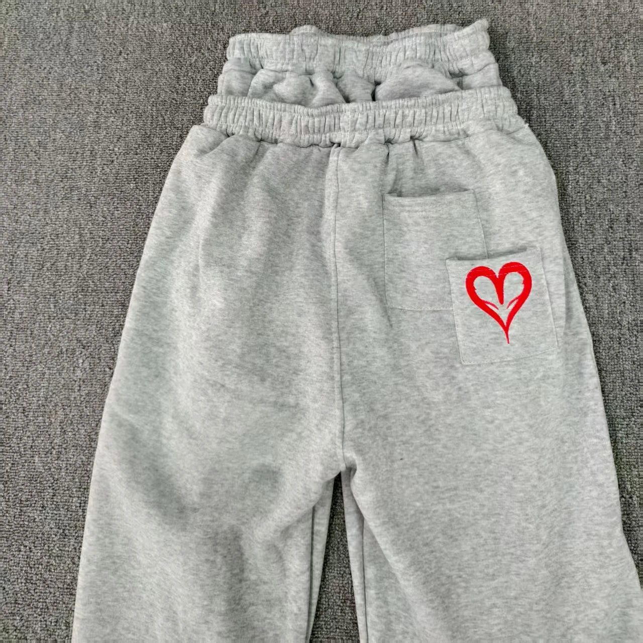 Y2K Double Waist Grey Poker Embroidered Loose Streetwear For Men And Women Jogging Pants Gothic Hip-Hop Sports Casual Sweatpants