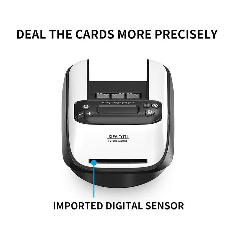 2400mAh Rechargeable Automatic Card Dealer Machine 360° Rotating Electric Poker Card Dispenser Tool For Outdoor Parties