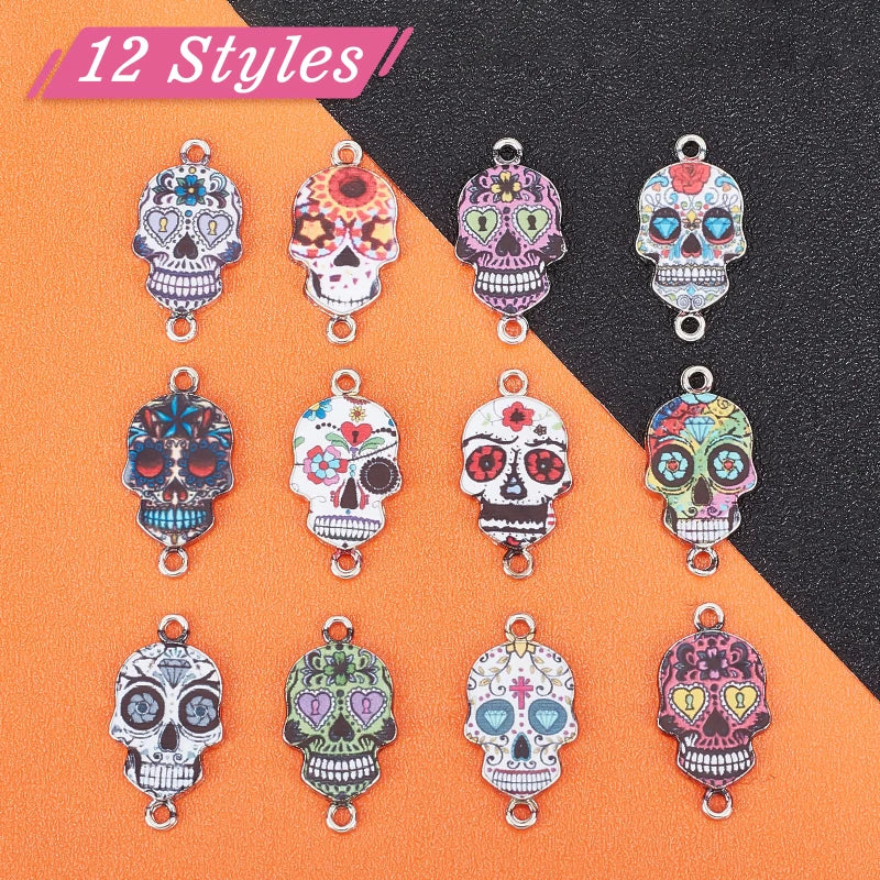 40pcs Playing Card Sign Links Alloy Enamel Connector Charms Poker Connector pour DIY Necklace Bracelet Earring Jewelry Making