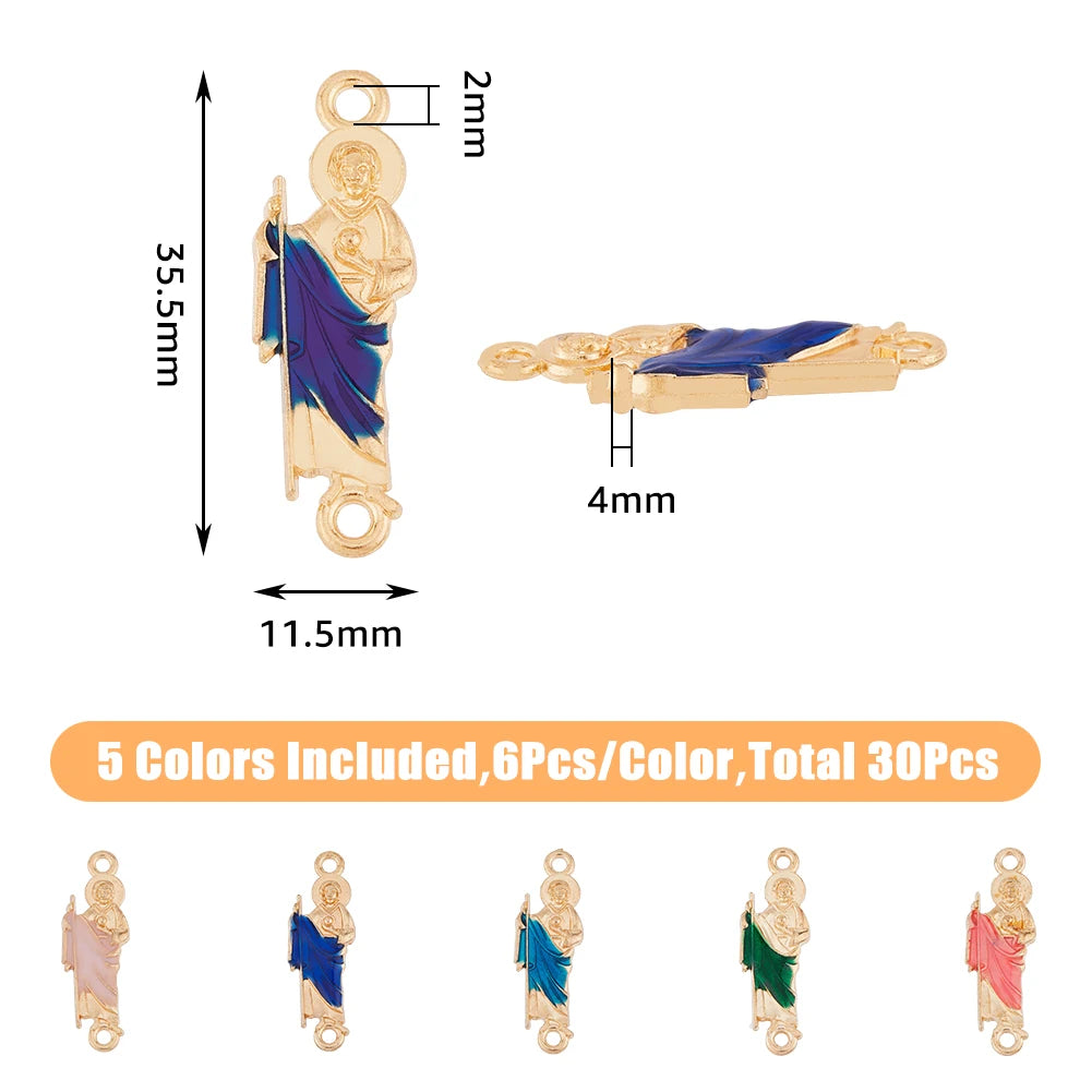 40pcs Playing Card Sign Links Alloy Enamel Connector Charms Poker Connector pour DIY Necklace Bracelet Earring Jewelry Making
