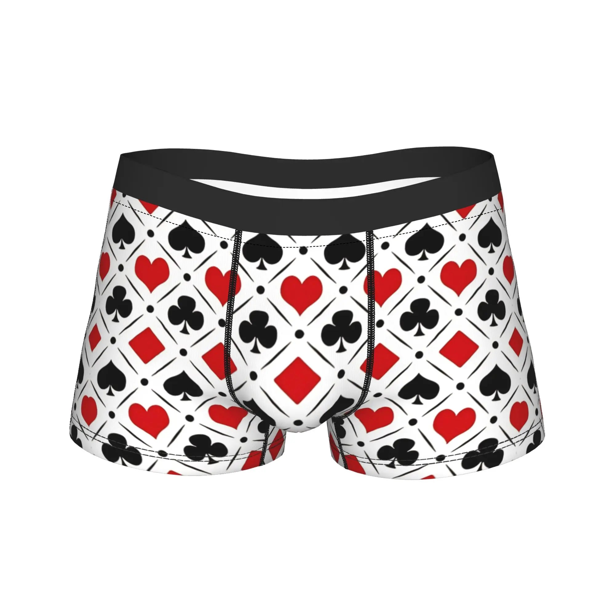 Champion Gambling Poker Card Game Underwear  Males Boxer Brief Novelty Boxer Shorts High Quality Pattern Plus Size Panties