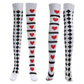 DXAE Poker Card Suit Print Thigh High Stockings Cosplay Costume Long Socks Halloween
