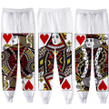 Funny 3D mens jogger pants Playing Cards K King Q Queen Poker Face fashion Harajuku sweatpants casual long trousers/hoodie