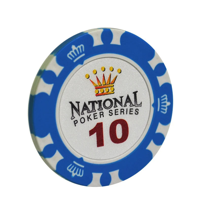 Jetons de Poker Professionnels en Argile - Lot de 10 pièces