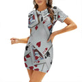 Playing Cards Poker Games Queen King Short-Sleeved Dress evening dress summer dress woman 2025 summer daily