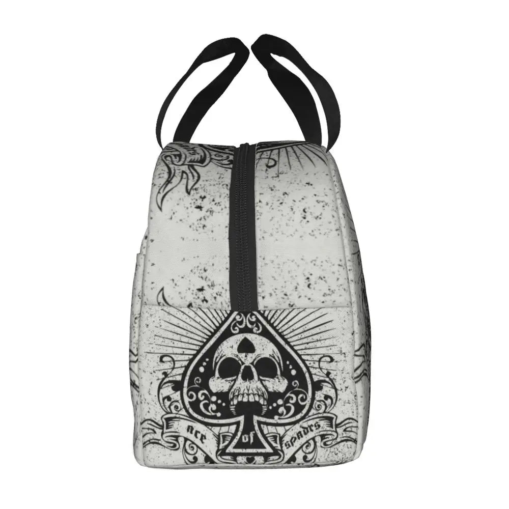 Poker Four Suits Portable Lunch Box Étanche Card Game Players Cooler Thermal Food Insulated Lunch Bag School Children Student
