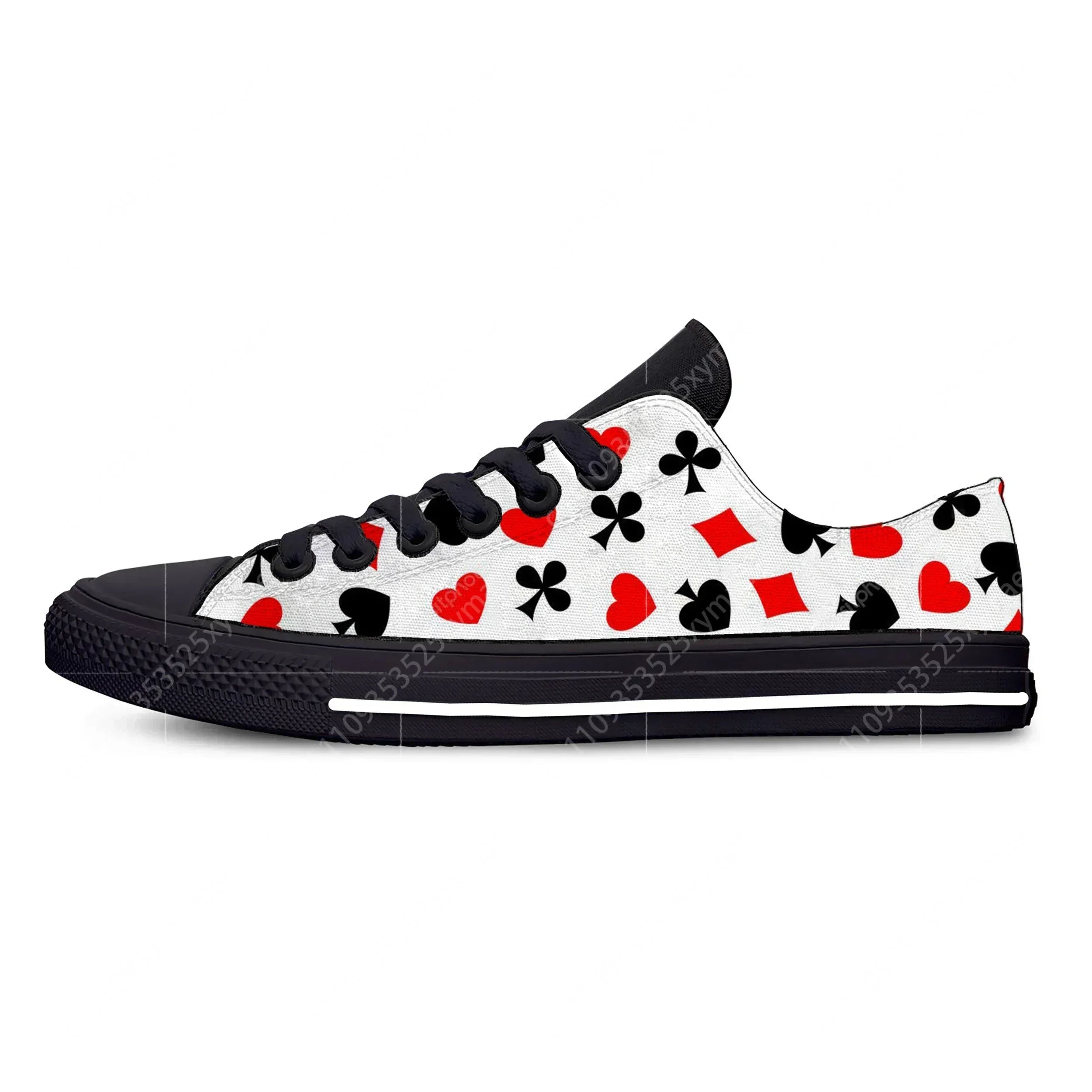Cool Novelty Poker Card Sneakers baskets