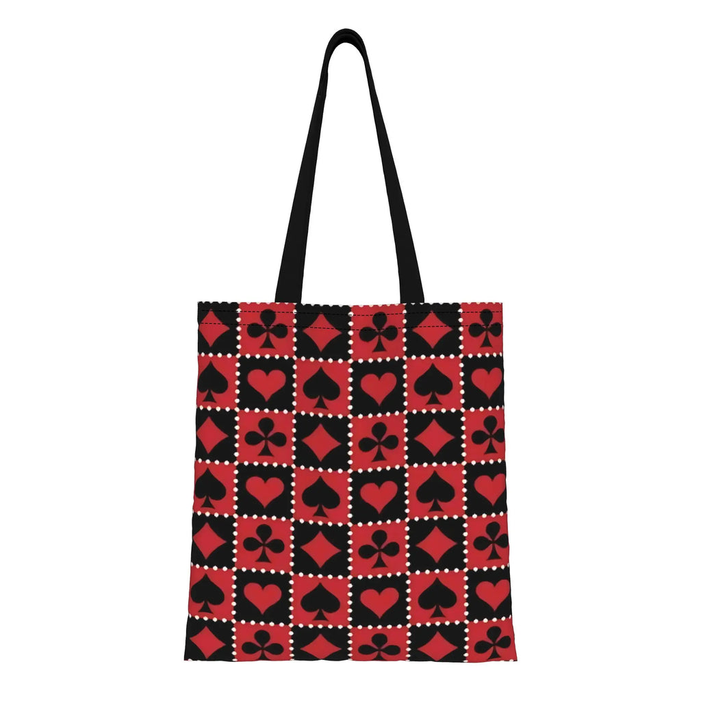 Fashionable Tote Bag - Grand Format Cartes à Jouer Style Toile Sac Foldable Chic Cadeaux