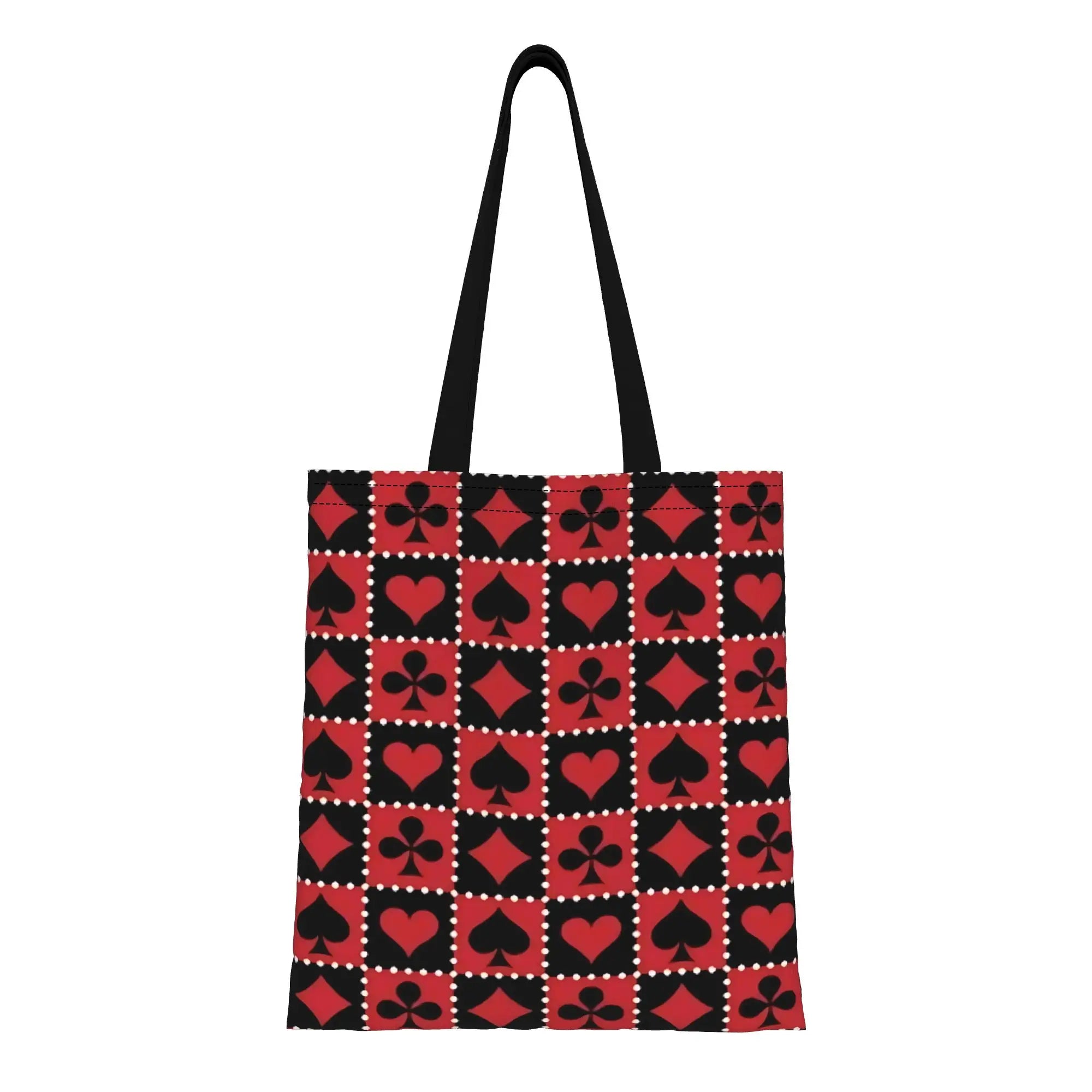 Fashionable Tote Bag - Grand Format Cartes à Jouer Style Toile Sac Foldable Chic Cadeaux