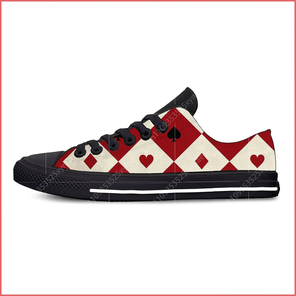 Cool Novelty Poker Card Sneakers baskets