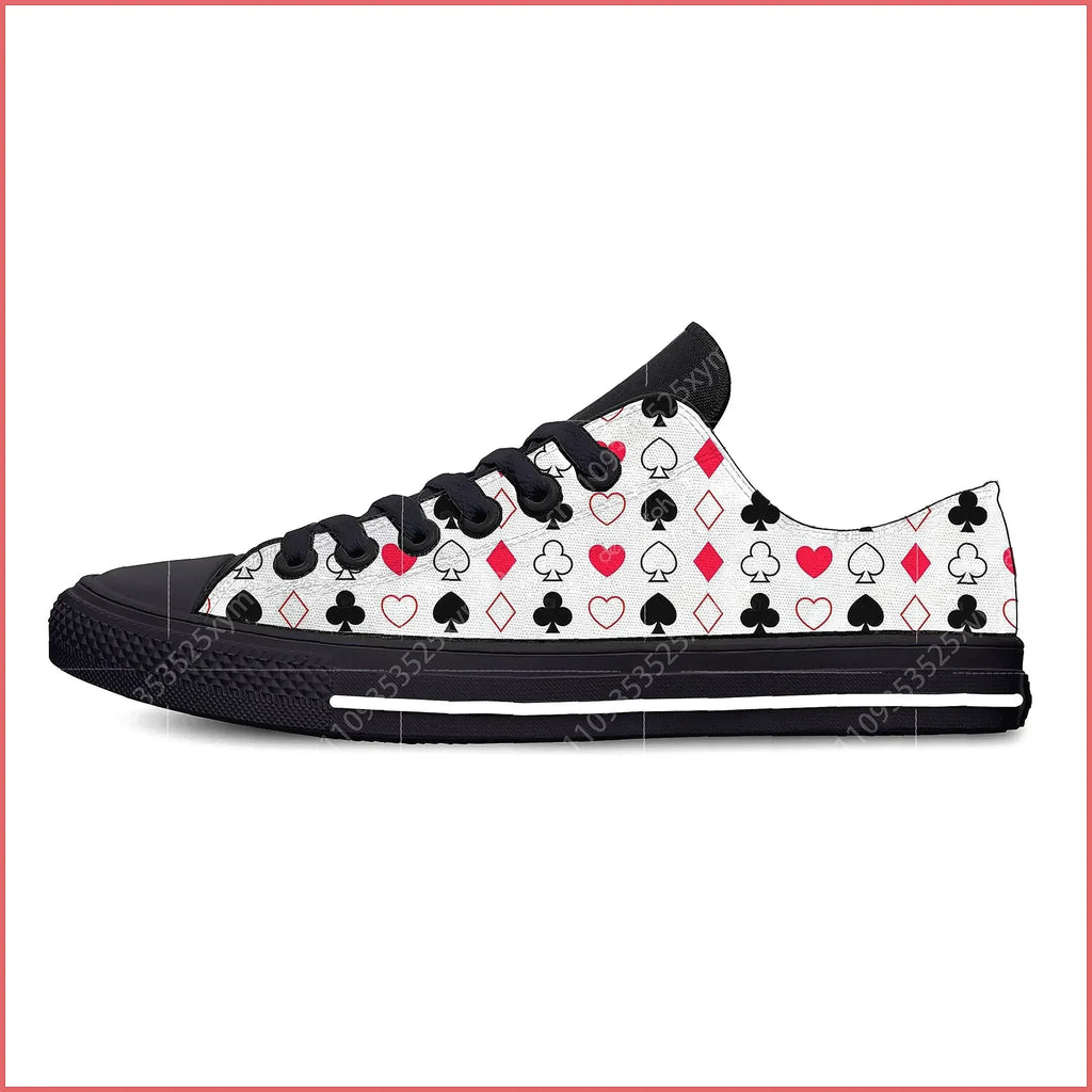 Cool Novelty Poker Card Sneakers baskets