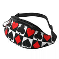 poker Cards Waist Sac Cartes à Jouer Unisexe Travel Waist Pack Picture Polyester Sac