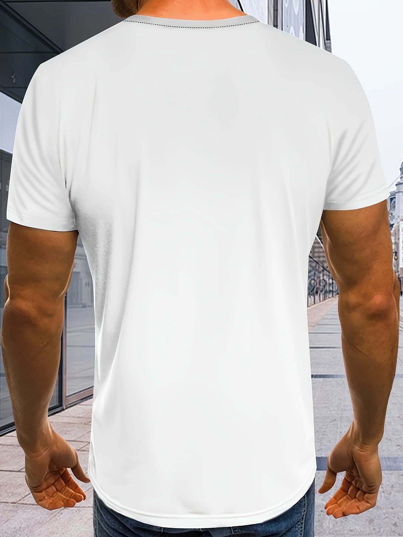 Men's 3D Printed Poker Dice Pattern Tee Casual Fashion Summer Short Sleeve Hip Hop Streetwear T Shirts