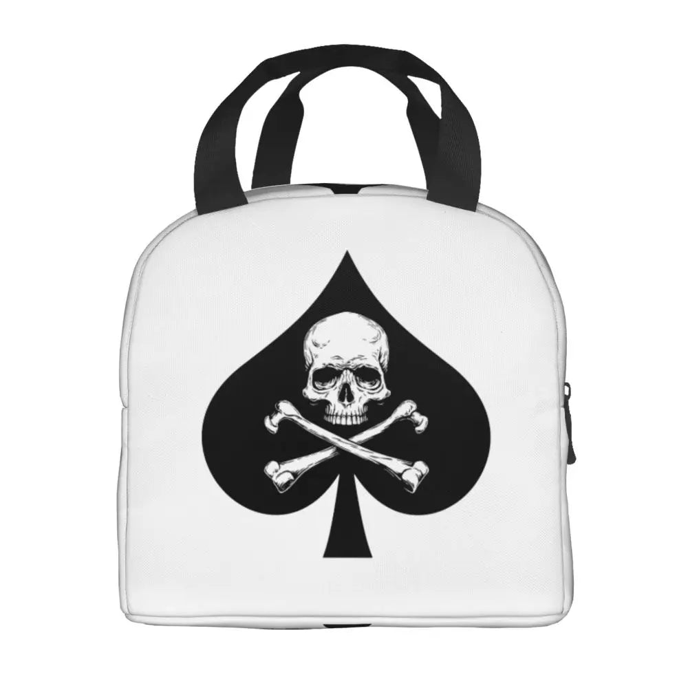 Poker Four Suits Portable Lunch Box Étanche Card Game Players Cooler Thermal Food Insulated Lunch Bag School Children Student