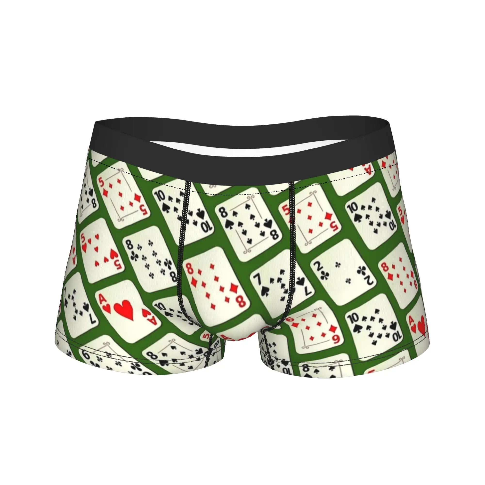 Playing cards suit symbols Underwear  Elastic Underpants Custom DIY Boxer Brief For Men 3D Pouch Plus Size Boxershorts