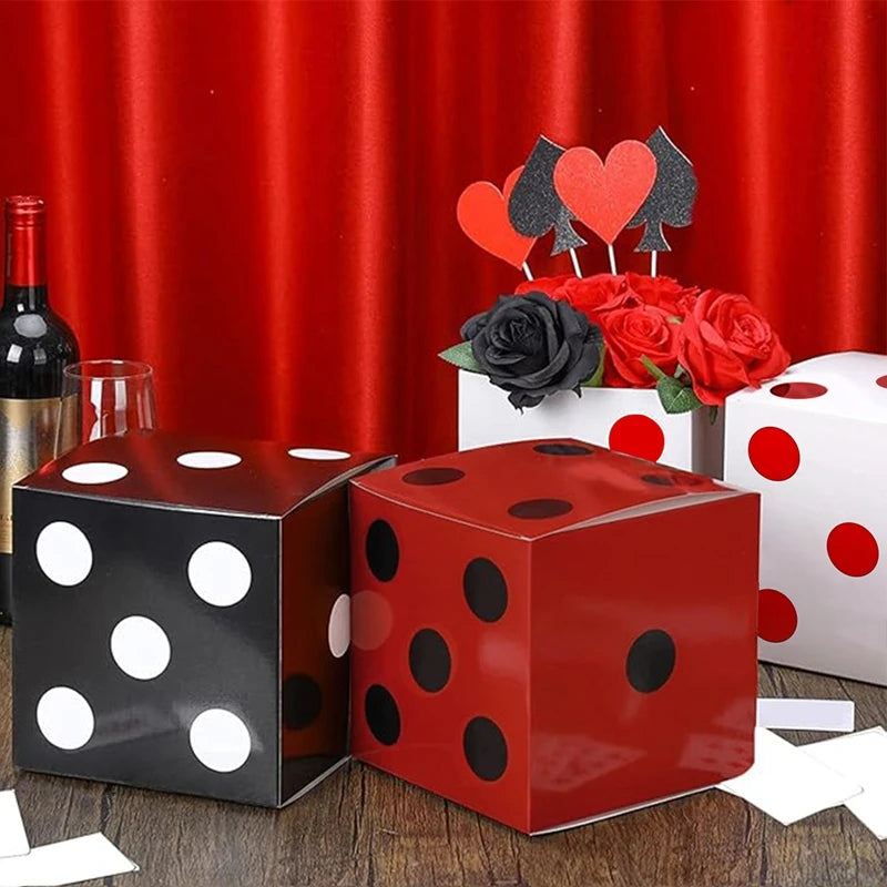 Las Vegas Casino Birthday Party Decorations Black Et Red Poker Theme Square Boxes pour Las Vegas Game Night Party Supplies