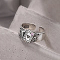New Arrival Vintage Poker Design Thai Silver Female Party Ring Wholesale Jewelry For Women Valentine's Day Gifts No Fade