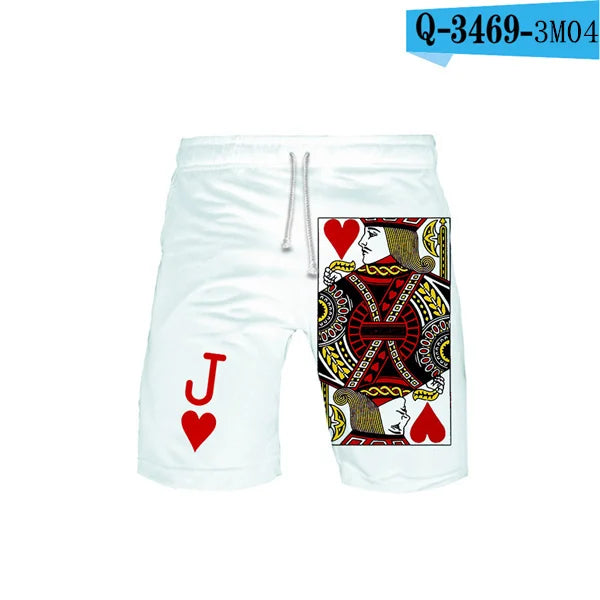 Playing Cards Poker K Q print t shirt men/women KING QUEEN t-shirt male clothes boys/girls harajuku funny t shirts tops