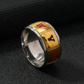 Fashion Vintage Roman numerals Lucky Poker Fidget Spinner Rings Stainless Steel For Women Men Playing Card Finger Party Jewelry
