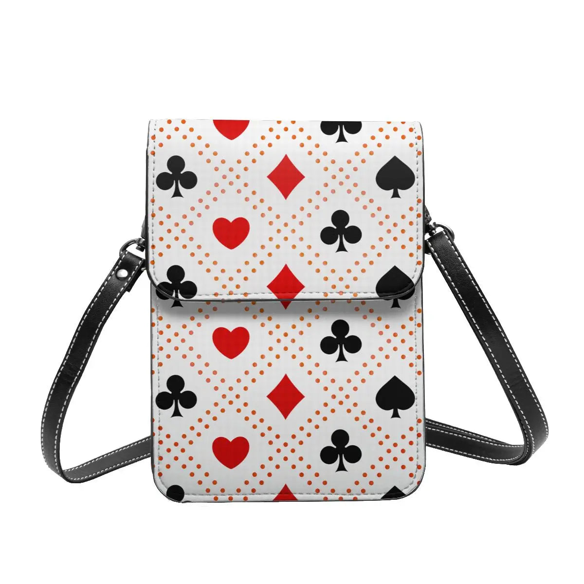 Poker Shoulder Sac KING OF HEARTS Work Leather Mobile Phone Sac Female Cadeau Vintage Sacs