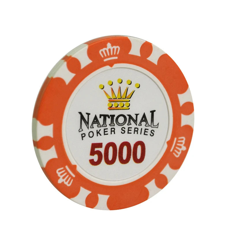 Jetons de Poker Professionnels en Argile - Lot de 10 pièces
