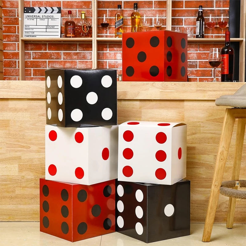 Las Vegas Casino Birthday Party Decorations Black Et Red Poker Theme Square Boxes pour Las Vegas Game Night Party Supplies