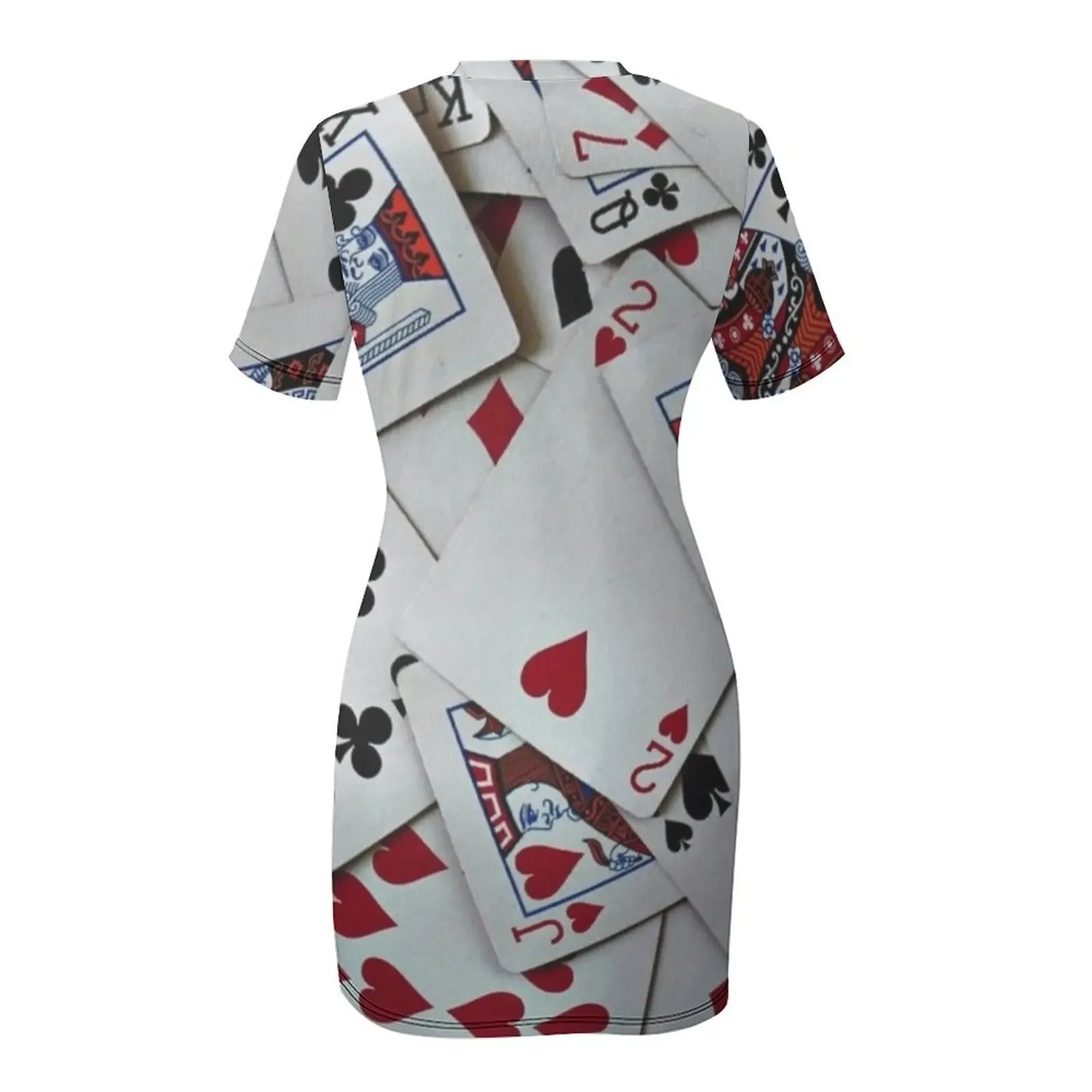 Playing Cards Poker Games Queen King Short-Sleeved Dress evening dress summer dress woman 2025 summer daily