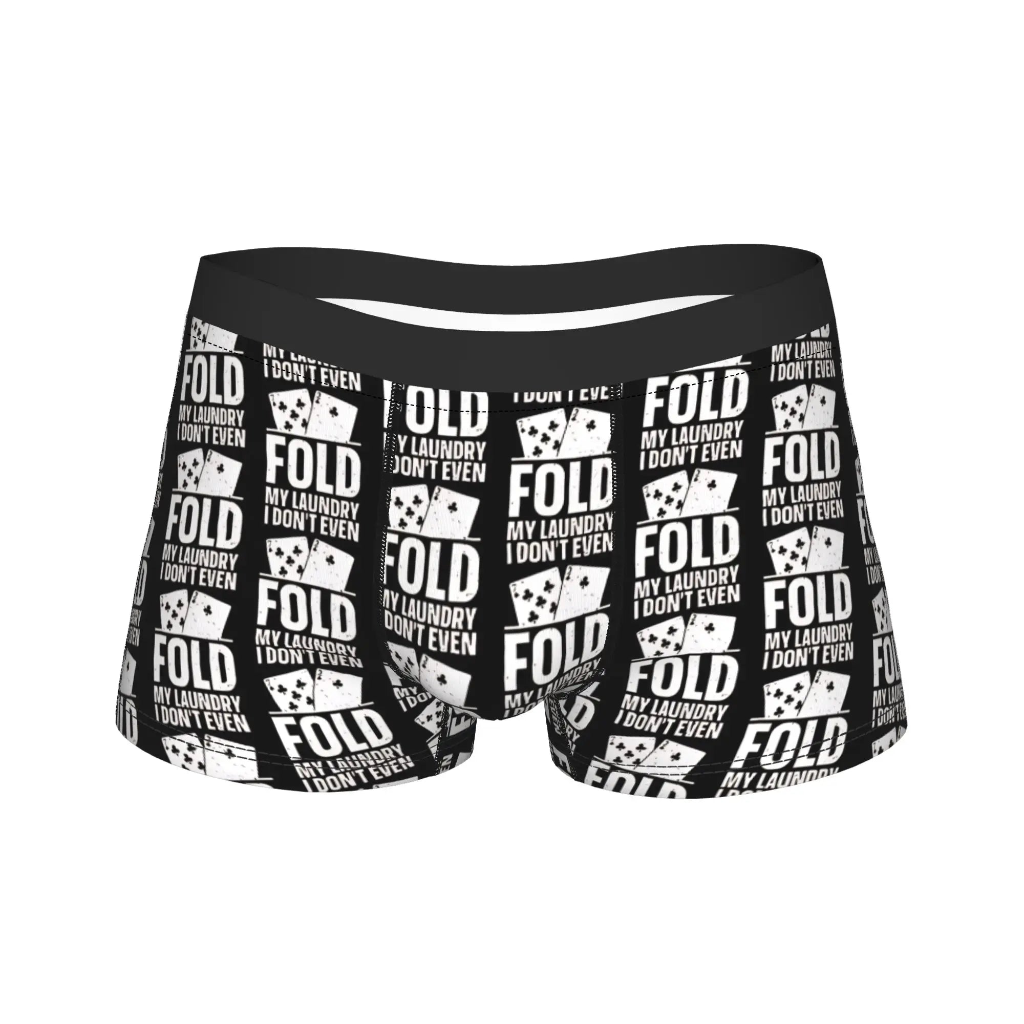 Champion Gambling Poker Card Game Underwear  Males Boxer Brief Novelty Boxer Shorts High Quality Pattern Plus Size Panties