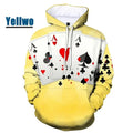 Hoodie Graphique Poker - Enfants & Femmes Hip Hop Streetwear