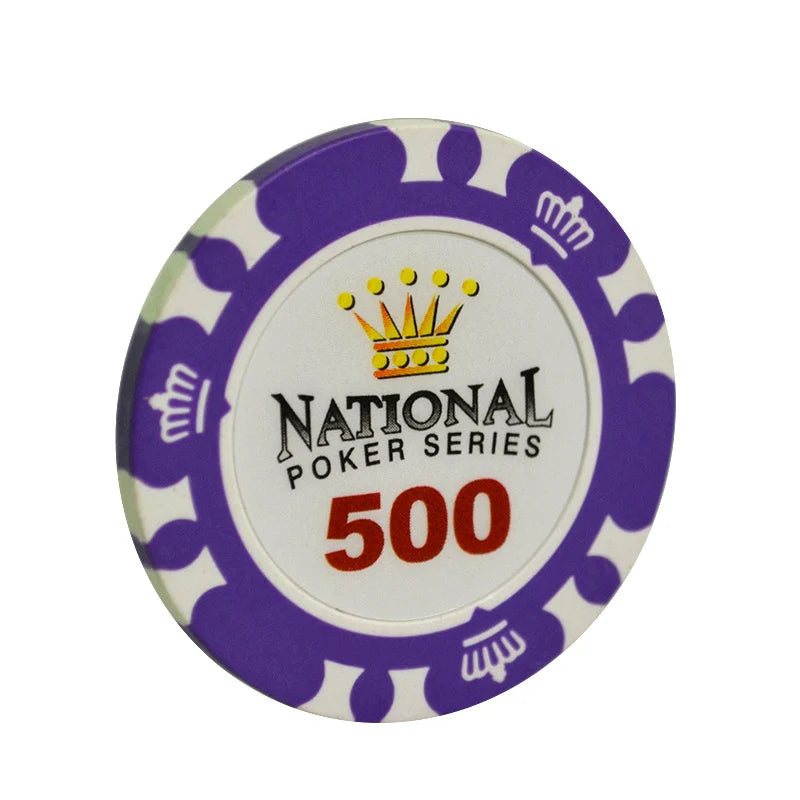 Jetons de Poker Professionnels en Argile - Lot de 10 pièces